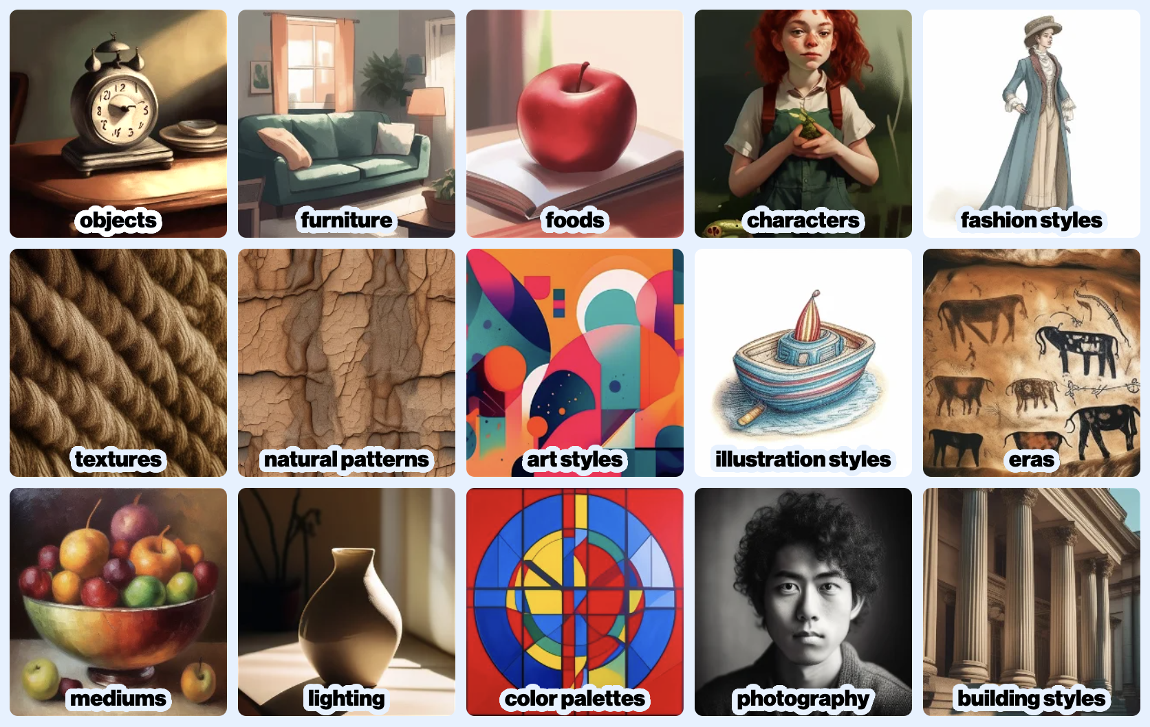 different illustration styles